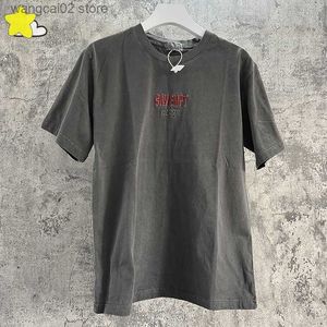 T-shirts pour hommes Vintage délavé Batik gris anthracite Cavempt T-Shirt hommes femmes Hip Hop classique rouge broderie Cav Empt C.E Tee Top avec étiquettes T230602