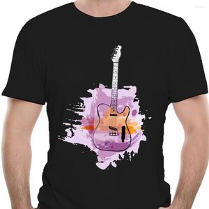 T-shirts pour hommes Waterpaint Purple Guitar MenS Tee -Image By Classic Unique Shirt