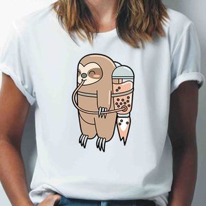 T-shirts pour hommes Blanc Imprimé par Cute Slot Bubble Super Large Funny Boba Tea Graphic T-shirt Femme Y2k P230601