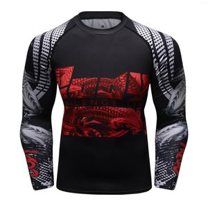 T-shirts pour hommes Vêtements de sport en gros Personnalisé Sublimé Imprimé Sublimation complète Hommes Compression à manches longues