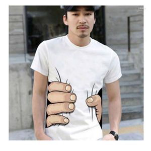 Camisetas para hombre Venta al por mayor-Camiseta de verano para hombre, camisas de mano grande 3D, ropa con cuello redondo, camisetas de manga corta para hombre HO6680291