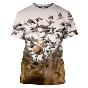 T-shirts pour hommes Wild Pigeon 3D Imprimer Été T-shirt à col rond Casual Manches courtes Pull surdimensionné Mode Streetwear Tee Tops Vêtements pour hommes