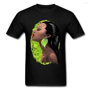 T-shirts pour hommes Femme Beauté africaine et T-shirt en bambou pour hommes Normal Saint-Valentin Tops Chemise Marque Sweatshirts Col rond Coton