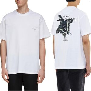 T-shirts pour hommes Wooyoungmi T-shirt imprimé coréen Femmes WYM Designer de luxe Été Papillon surdimensionné Mode 2023 Streetwear Tee