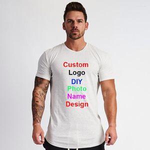 Camisetas para hombre con su propio diseño, logotipo de marca/imagen, entrenamiento, moda, correr, algodón, pantalón corto informal, ropa de gimnasio de manga, camisa de Fitness