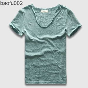 T-shirts pour hommes Zecmos Brand Men T-Shirt Plain Hip Hop Fashion Casual V Neck T Shirt Meilleur vendeur pour hommes à manches courtes Man Top Tees W0322