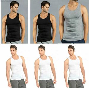 Camisetas sin mangas para hombre, paquete de 3/6, camisetas acanaladas 100% algodón para hombre, camisetas interiores, batidor de esposa, camisetas sin mangas nuevas L2402