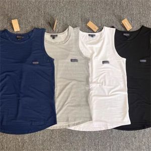 Tabacs pour hommes en coton t-shirt sans manches lettres de créateurs imprimés sur le gilet épaule des vêtements pour hommes décontractés d'été