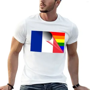 Tank pour hommes Tops de France France T-shirt Rainbow Gay Pride T-shirt Vintage T-shirt Summer Edition Fitted Shirts For Men