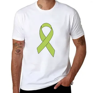Débardeurs pour hommes Tops Lime Green Sensibilisation Ruban T-shirt Hippie Vêtements T-shirts surdimensionnés Garçons Hommes