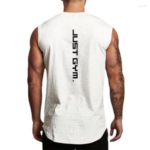 Camisetas sin mangas para hombre Muscleguys Marca Slim Fit Ropa de gimnasio Culturismo Top Hombres Algodón Casual Camisa sin mangas Chaleco de fitness Entrenamiento Ropa deportiva