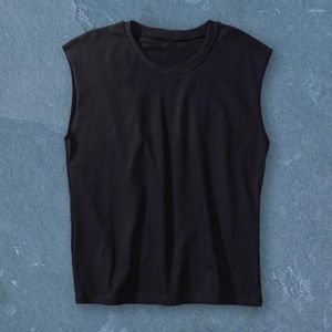 Camisetas sin mangas para hombre, camiseta interior sencilla para hombre, chaleco holgado deportivo sin mangas absorbente de sudor, ropa de gimnasio fresca