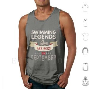 Camisetas sin mangas para hombres Las leyendas de la natación están en octubre Chaleco de natación Niños Niño Nadador La respiración es para los cobardes Lindo