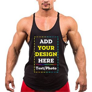 Débardeurs pour hommes Y-back Gym à lacets Vêtements en coton pour hommes personnalisés Débardeur de fitness sans manches Ensemble unique Débardeur de fitness 230711