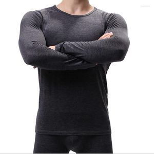 Sous-vêtements thermiques pour hommes, ensemble Johns longs, automne et hiver, col en V, maillot de corps en polyester, costumes en Spandex