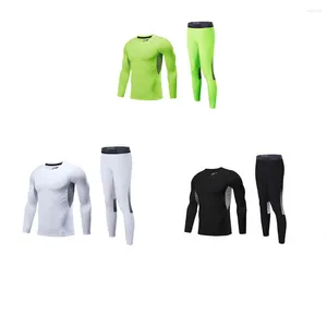 Sous-vêtements thermiques pour hommes en premier couches Signe de vêtements Suisses de chemise Long Johns Cycling Running Sports Motorcycle Equipment vert