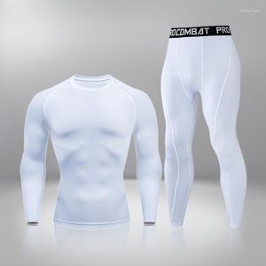 Men's Thermal Underwear Winter Men Warm First Layer Man Undrewear Set Compression Quick Drying Second Skin Long Johns Sport 2 Sets