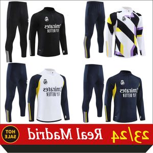 Formation sur piste masculine Saisir à manches longues Vini Jr Bellingham 2023 2024 Real Madrides Men Kids Football Sportswear Chandal Futbol Survitement 2xl