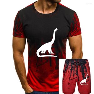 Chándales para hombre Brachiosaurus Dino camiseta auténtica primavera otoño cuello redondo algodón impresión estándar regalo de ocio
