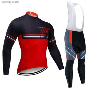 Jersey de ciclismo para hombres Sets Pro Team de manga larga Especialización en bicicleta Ciclo barato Ropa de bicicleta Racing Ropa 9D GELH24122