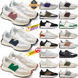 Nuevo 327 zapatos para correr para hombre para mujer diseñador 327s zapatillas de deporte Cloud Sea Salt Vintage Beige Marrón Gamuza Estampado de leopardo Negro Blanco Naranja hombres mujeres entrenadores casual