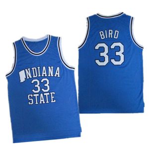 Parcours masculin NCAA Indiana State University # 33 Bird Blue Jersey