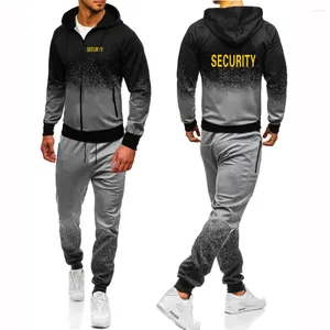 Suisses de survêtement masculines Swat Security Spring and Automne Harajuku Fashion Imprimer à sweat à capuche à sweat à sweat à pantalon supérieur