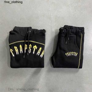 Trajes de pista para hombres trapstar traje hombres Central Cee set de alta calidad bordado de oro con capucha con capucha para capitanas sudaderas con capucha