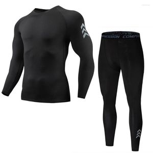 Ropa interior térmica de invierno para hombre, compresión seca rápida, trajes deportivos de primera capa, ropa ajustada para gimnasio, Fitness, termo para correr