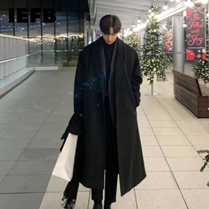 Men's Trench Coats Mens Korean Trend Men's Loose Casual Single-breasted Overcoat Autumn Winter Fashion Long Sleeve Warm Coat