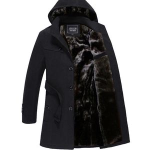 Gabardina para hombre, bonito abrigo de invierno, abrigo largo a la moda para hombre, ropa gruesa de lana, talla 5XL, chaquetas de lana