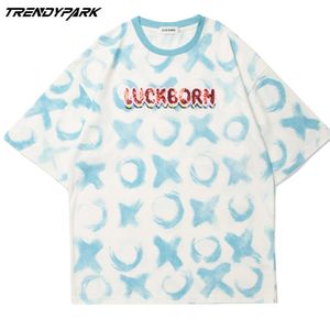 Camiseta de manga corta de verano con bordado de purpurina para hombre, camiseta informal de algodón de gran tamaño de Hip Hop, ropa de calle Harajuku, ropa superior 210601