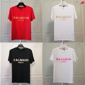 T-shirts pour hommes Ballmain Balman Stamping Hot Letters Nouveau T-shirt d'impression simple Hommes et femmes avec le même haut à manches courtes Cajl