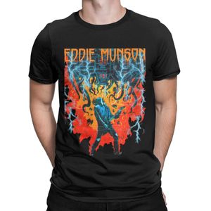 Camisetas para hombres Eddie Munson Stranger Things T Shirt For Men Vintage Pure Hellfire Club Round Collar Camiseta Camisa de manga corta Gran tamaño 230110