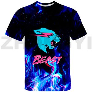 Camisetas para hombres Hip Hop Anime Mr Wolf Beast Beast Lightning Tops TEE ENCENDIDO Camiseta de camiseta de verano