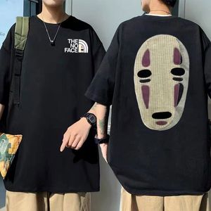 T-shirts pour hommes japonais Anime No Face Man graphique imprimé T-shirts des années 90 unisexe Manga T-shirt hommes femmes été mode décontracté surdimensionné t-shirts 230331