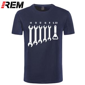 T-shirts pour hommes REM Ouvre-clé à vis Mécanicien T-shirts Hommes Car Fix Engineer T-shirt en coton à manches courtes T-shirts drôles Top Tee Vêtements pour hommes 230425
