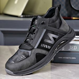 Hommes velours bottes décontractées mode épissage élastique sangle couverture chaussures tendance tout haut aide un pied hors chaussures pour hommes A13