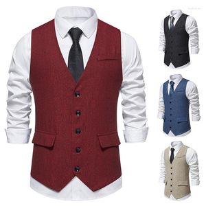 Gilets pour hommes 2023 Automne Version coréenne Slim Fit Costume Gilet Loisirs Mode Polyvalent Tendance Jeunes Affaires Épaule Manteau