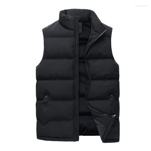 Chalecos de hombre Chaqueta de plumón informal Chaleco cálido de invierno Hombre sin mangas negro sin capucha Stra22