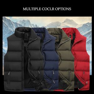 Gilets pour hommes Classique hommes veste sans manches mâle col roulé gilet automne hiver chaud décontracté quotidien fermeture éclair solide gilet gilet grande taille 230904