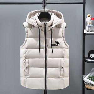 Gilets pour hommes Gilet pour hommes Manteau d'hiver Manteau décontracté sans manches thermique à la mode jeunesse épaisse plus taille vers le bas coton 221122