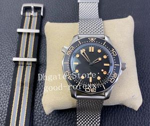 Relojes para hombres Reloj de aleación de titanio Hombres Automático Cal.8806 James Vs Maker Arrow No Time To Die Diver 300 m Acero OTAN Correa de nailon Vsf Super Lumed Relojes de pulsera de 42 mm