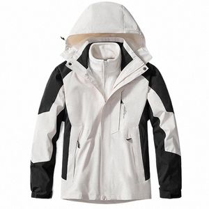 Hombres Mujeres Impermeable Invierno 3in1 Separar Campamento Pescado Caminata Trekking Escalada Chaquetas de esquí Transpirable de gran tamaño 5XL Abrigo de niña masculina U0gy #