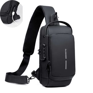 Mochila bandolera para hombre, bandolera cruzada, bolso de pecho, antirrobo, de viaje, para motociclista, impermeable, Oxford, para hombre, 230223