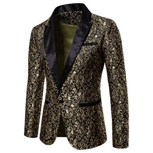 Costumes pour hommes Blazers Hommes Costume Jacquard Fashion Design Business Casual Slim Fit Mens Blazer Mariage Homme Veste Manteau S-XXL