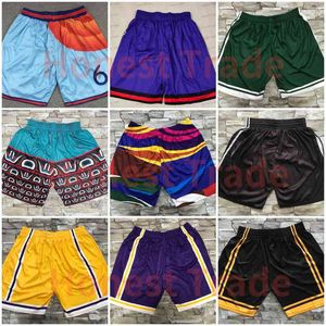 Men d'équipe de poche short de basket-ball bleu rouge grand motif de pantalon respirant pantalon pantalon cssic morant shorts pour hommes taille s-xxl