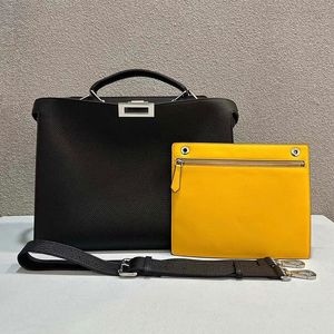 Sac fourre-tout pour hommes, porte-documents à bandoulière, sac à main pour ordinateur portable professionnel, sac de courses à bandoulière, sac de styliste de qualité supérieure, pochette plate détachable, grande capacité