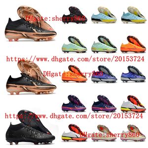 Les hommes d'entraînement Phantomes GT2 Dynamices Fit Elite FG Soccer Shoes Cleats Grass Youth Football Boots Sports Placing Sole Tricot