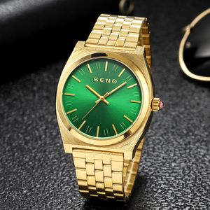 Les hommes regardent des montres de luxe de haute qualité Casual Business étanche quartz-batterie Luminous 37mm watch